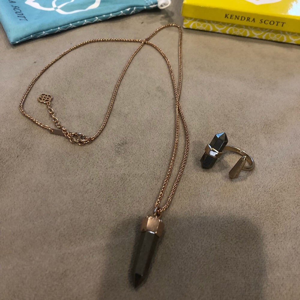 Kendra Scott necklace and ring